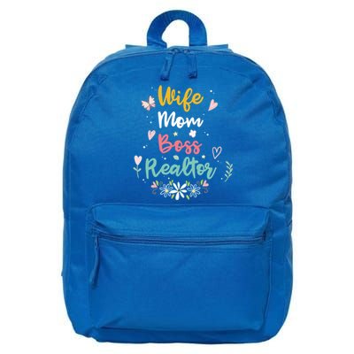 Realtor Mom Great Gift Wife Mom Boss Realtor Gift 16 in Basic Backpack