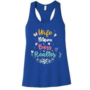 Realtor Mom Great Gift Wife Mom Boss Realtor Gift Women's Racerback Tank