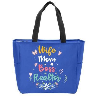 Realtor Mom Great Gift Wife Mom Boss Realtor Gift Zip Tote Bag