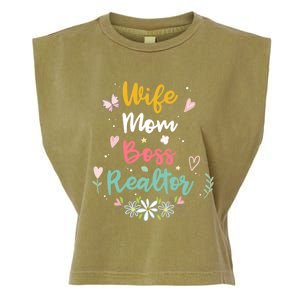 Realtor Mom Great Gift Wife Mom Boss Realtor Gift Garment-Dyed Women's Muscle Tee