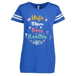 Realtor Mom Great Gift Wife Mom Boss Realtor Gift Enza Ladies Jersey Football T-Shirt