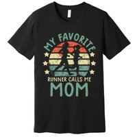 Running Mom Gift Runner Mom Running Marathon Premium T-Shirt