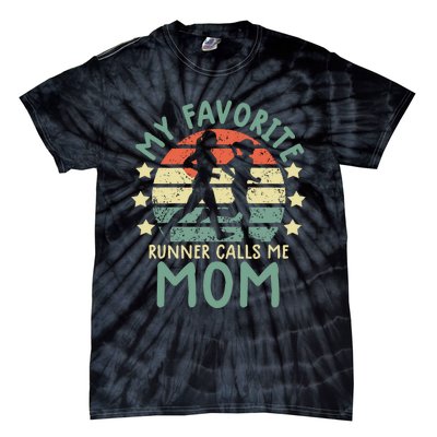 Running Mom Gift Runner Mom Running Marathon Tie-Dye T-Shirt