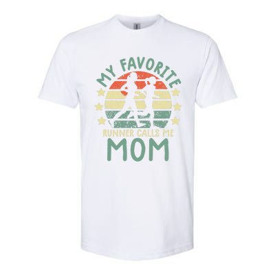 Running Mom Gift Runner Mom Running Marathon Softstyle CVC T-Shirt