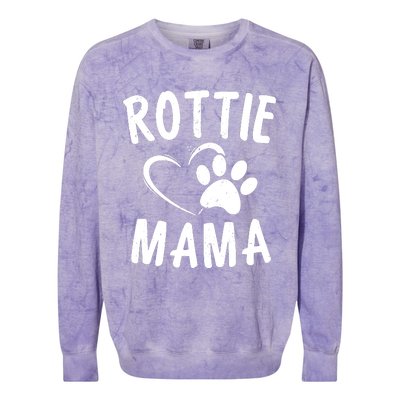 Rottie Mama Gift Dog Lover Apparel Pet Owner Rottweiler Mom Colorblast Crewneck Sweatshirt