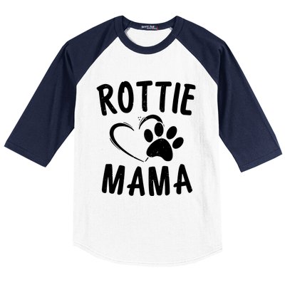 Rottie Mama Gift Dog Lover Apparel Pet Owner Rottweiler Mom Baseball Sleeve Shirt