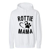 Rottie Mama Gift Dog Lover Apparel Pet Owner Rottweiler Mom Garment-Dyed Fleece Hoodie