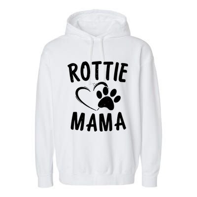 Rottie Mama Gift Dog Lover Apparel Pet Owner Rottweiler Mom Garment-Dyed Fleece Hoodie