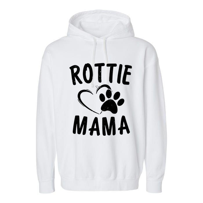 Rottie Mama Gift Dog Lover Apparel Pet Owner Rottweiler Mom Garment-Dyed Fleece Hoodie