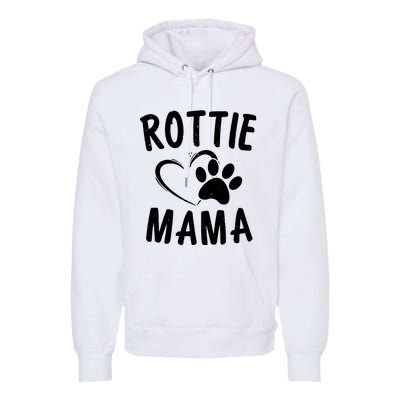 Rottie Mama Gift Dog Lover Apparel Pet Owner Rottweiler Mom Premium Hoodie