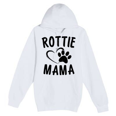 Rottie Mama Gift Dog Lover Apparel Pet Owner Rottweiler Mom Premium Pullover Hoodie