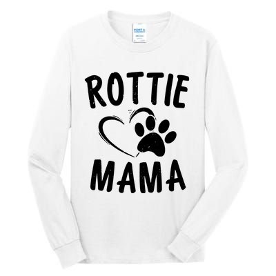 Rottie Mama Gift Dog Lover Apparel Pet Owner Rottweiler Mom Tall Long Sleeve T-Shirt