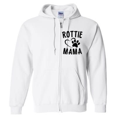 Rottie Mama Gift Dog Lover Apparel Pet Owner Rottweiler Mom Full Zip Hoodie