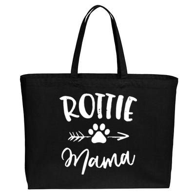 Rottie Mama Gifts Rottweiler Lover Owner Gifts Dog Mom Cotton Canvas Jumbo Tote