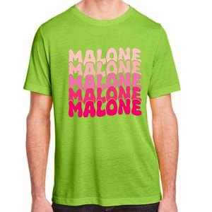 Retro Malone Girl First Name Boy Personalized Groovy 80S Adult ChromaSoft Performance T-Shirt