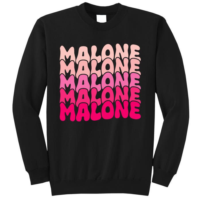 Retro Malone Girl First Name Boy Personalized Groovy 80S Sweatshirt