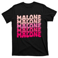 Retro Malone Girl First Name Boy Personalized Groovy 80S T-Shirt