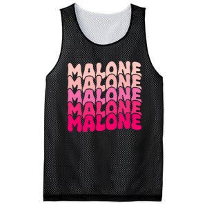 Retro Malone Girl First Name Boy Personalized Groovy 80S Mesh Reversible Basketball Jersey Tank