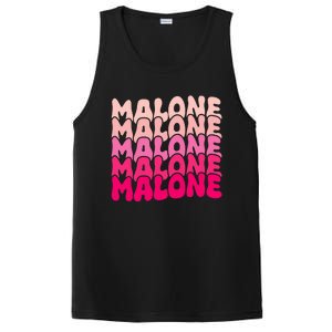 Retro Malone Girl First Name Boy Personalized Groovy 80S PosiCharge Competitor Tank