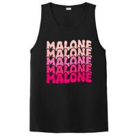 Retro Malone Girl First Name Boy Personalized Groovy 80S PosiCharge Competitor Tank