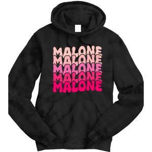 Retro Malone Girl First Name Boy Personalized Groovy 80S Tie Dye Hoodie