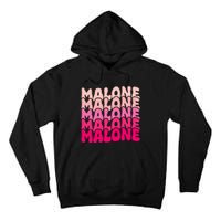 Retro Malone Girl First Name Boy Personalized Groovy 80S Tall Hoodie