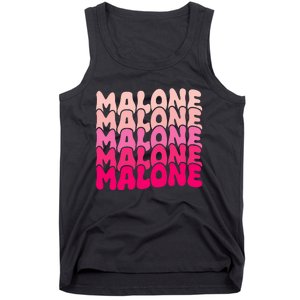 Retro Malone Girl First Name Boy Personalized Groovy 80S Tank Top