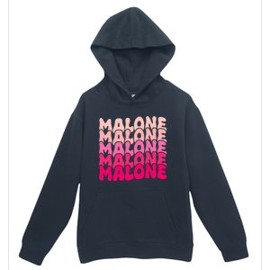 Retro Malone Girl First Name Boy Personalized Groovy 80S Urban Pullover Hoodie