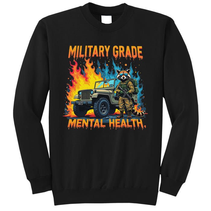 Retro Military Grade Mental Health Warrior Military Veterans Sweatshirt