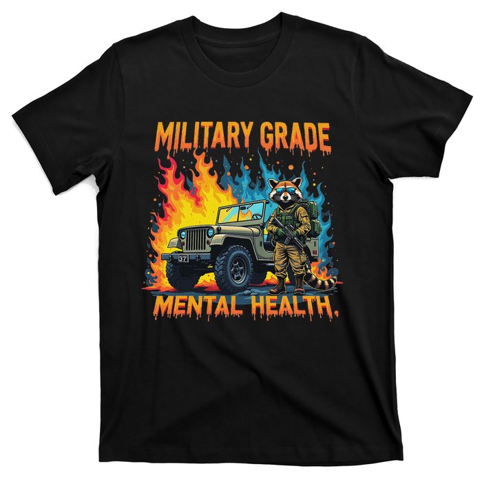 Retro Military Grade Mental Health Warrior Military Veterans T-Shirt