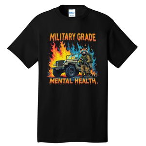 Retro Military Grade Mental Health Warrior Military Veterans Tall T-Shirt