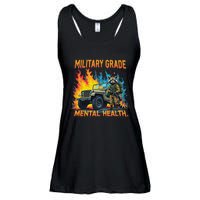 Retro Military Grade Mental Health Warrior Military Veterans Ladies Essential Flowy Tank