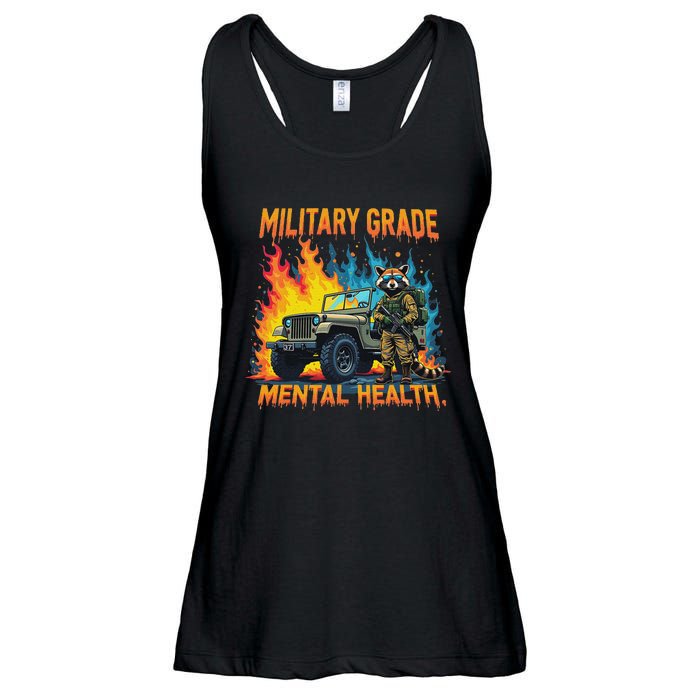 Retro Military Grade Mental Health Warrior Military Veterans Ladies Essential Flowy Tank