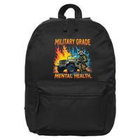 Retro Military Grade Mental Health Warrior Military Veterans 16 in Basic Backpack