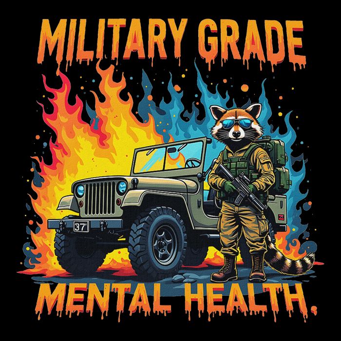 Retro Military Grade Mental Health Warrior Military Veterans 16 in Basic Backpack