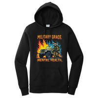 Retro Military Grade Mental Health Warrior Military Veterans Women's Pullover Hoodie