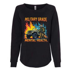 Retro Military Grade Mental Health Warrior Military Veterans Womens California Wash Sweatshirt