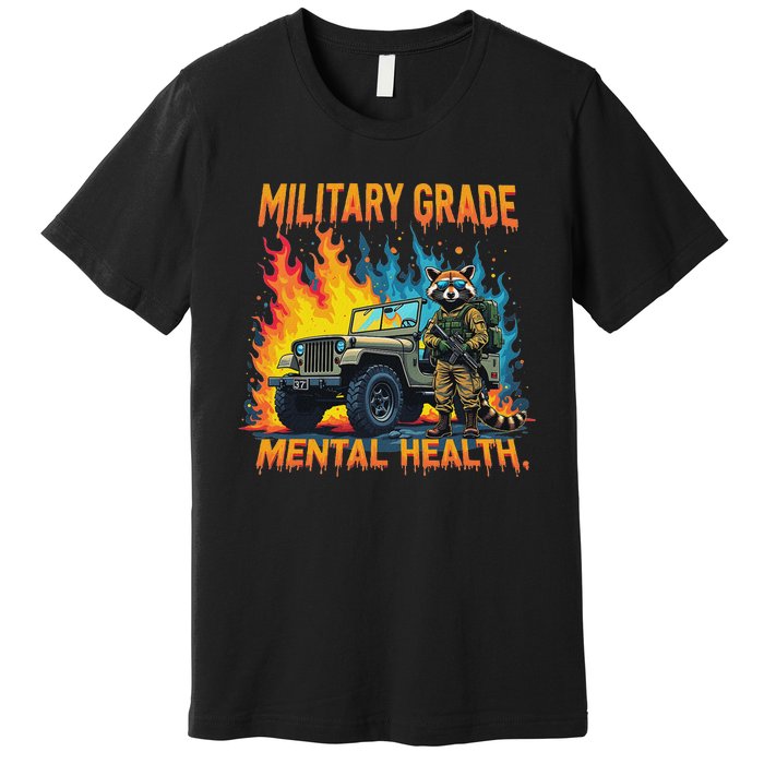 Retro Military Grade Mental Health Warrior Military Veterans Premium T-Shirt