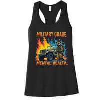 Retro Military Grade Mental Health Warrior Military Veterans Women's Racerback Tank