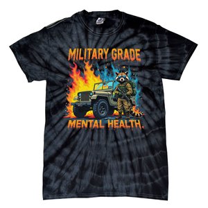 Retro Military Grade Mental Health Warrior Military Veterans Tie-Dye T-Shirt