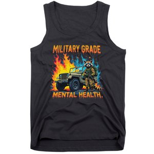 Retro Military Grade Mental Health Warrior Military Veterans Tank Top