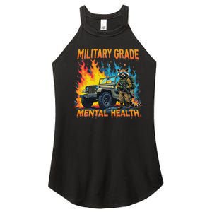 Retro Military Grade Mental Health Warrior Military Veterans Women's Perfect Tri Rocker Tank