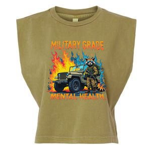 Retro Military Grade Mental Health Warrior Military Veterans Garment-Dyed Women's Muscle Tee