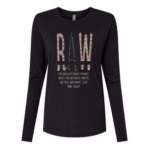 Raw Mindset Graphic Womens Cotton Relaxed Long Sleeve T-Shirt