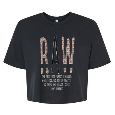 Raw Mindset Graphic Bella+Canvas Jersey Crop Tee