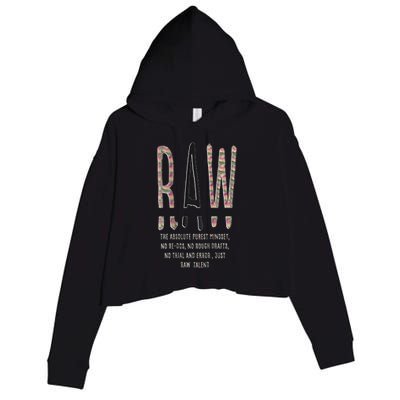 Raw Mindset Graphic Crop Fleece Hoodie