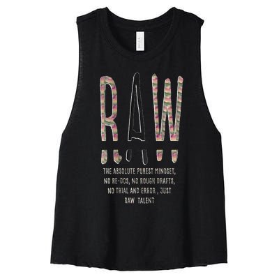 Raw Mindset Graphic Women's Racerback Cropped Tank