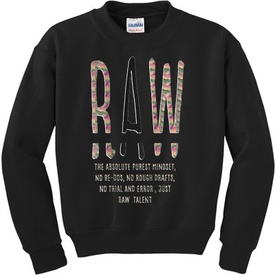 Raw Mindset Graphic Kids Sweatshirt