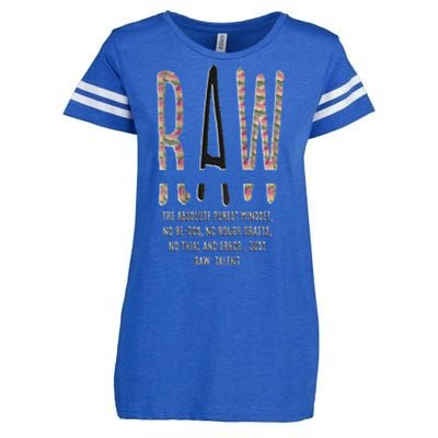 Raw Mindset Graphic Enza Ladies Jersey Football T-Shirt