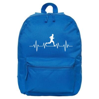 Running Meaningful Gift Design Marathon Graphic Running Heartbeat Run Great Gift 16 in Basic Backpack